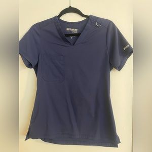 Greys anatomy navy blue scrub set